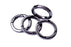 Bobeey 4pcs Round Carabiner Metal Spring Key Ring,Spring Snap Hooks Clip,Spring Keyring Buckle,Flat O Ring for Purses BBC40-25-Black Gun