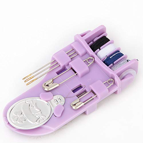 Christmas Carnival Sewing Tools Kit Mini Exquisite Sewing Travel Kit, Sewing Kit Box, Home Use(Purple)