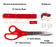 Nashira Ribbon Cutting Ceremony Kit, 25" Giant Scissors with Red Satin Ribbon, Grand Opening Banner & Balloons - Heavy Duty Metal Scissors for Special Events, Inaugurations & Ceremonies