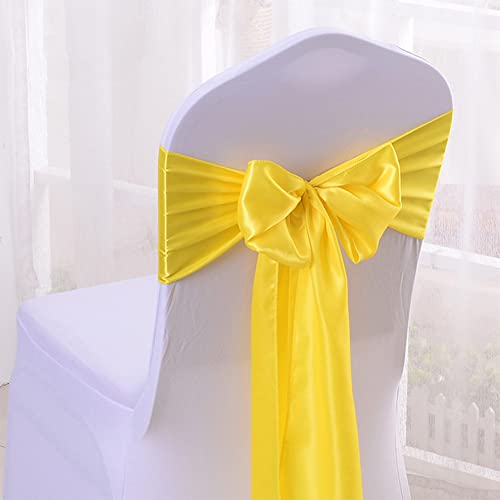 LIUYAXI Yellow Double Face Satin Ribbon 1" X 50 Yards, Ribbons Perfect for Crafts, Gift Wrapping, Bow Making and More