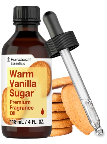 Warm Vanilla Sugar Fragrance Oil | 4 fl oz (118 ml) | Premium Grade | for Diffusers, Candle and Soap Making, DIY Projects & More | by Horbaach