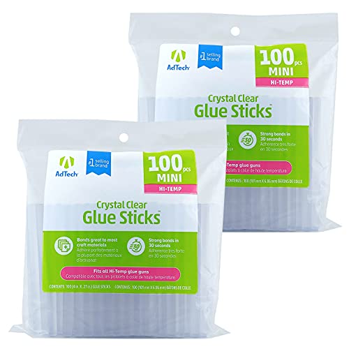 AdTech 100ct-2pk 2pk 100ct GlueStick Bags, 2 Pack, Clear