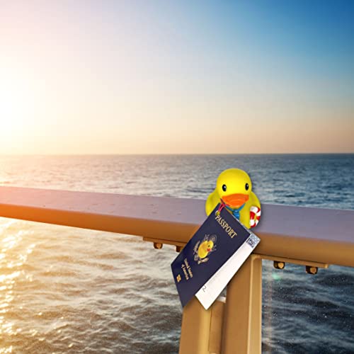 Passport Cruising Ducks Tag for Cruise Ship Game Attach to Rubber Sailing Ducks | 30 pk | Large 4 x 3” Hole Punch and Fold DIY Cruise Line Carnival Royal Caribbean What Luck You Found a Cruising Duck