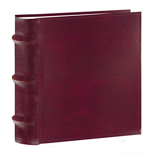 Pioneer Photo Albums 100-Pocket European Bonded Leather Photo Album for 4 by 6-Inch Prints, Burgundy