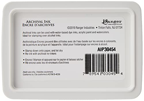 Ranger AIP30454 Manganese Archival Dye Permanent Waterproof Ink Pad, OSFA, Blue