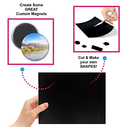 Craftopia Adhesive Magnetic Sheets | 4"x 6" Pack of 10 | Magnet Sheets with Adhesive for Craft! - Flexible Peel and die cuts for Card Making and Craft Magnets