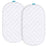 Biloban Bassinet Mattress Pad Cover Compatible with Munchkin Brica Fold N' Go Travel Bassinet, 2 Pack, Waterproof, Ultra Soft Bamboo Sleep Surface, Breathable and Easy Care