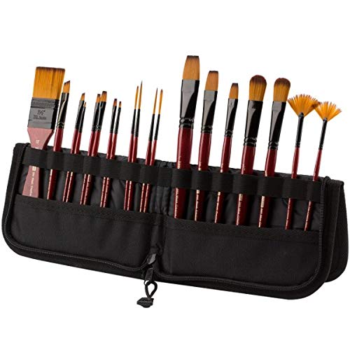 Creative Mark Folding Short Handle Paintbrush Storage Easel & Traveling Case - Artist Paintbrush Carrying Case & Artist Easel for Short Handle Paintbrushes Up to 9" Long - [Short Handle Easel & Case]