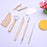 8pcs Ceramic Clay Tools Set, Pottery & Polymer Clay Tools Kits, Wooden Sculpting Clay Tools Combinations for Pottery Modeling, Smoothing.