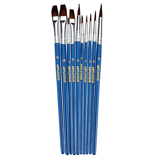 40 Pack Paint Brushes for Acrylic Painting Small Paint Brush Set Watercolor Brushes Oil Paint Brushes Detail Paintbrushes Face Paint Brushes Pinceles para Acrilico Paint Supplies