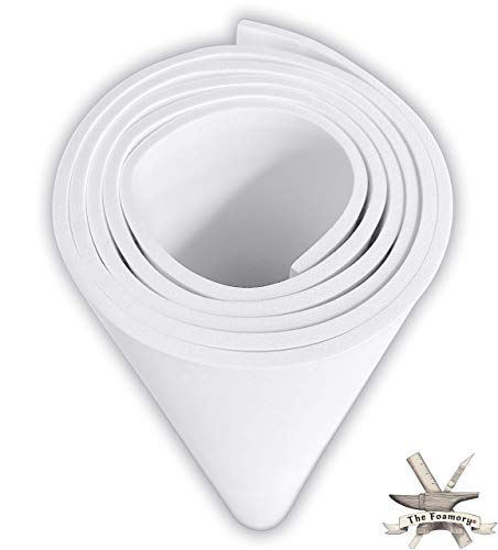 EVA Foam Cosplay - 4mm Thick (1mm to 10mm) - White or Black - Large 35" x 59" Sheet - Ultra High Density 85 kg/m3 - by The Foamory