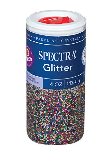 Pacon Spectra Glitter Sparkling Crystals, Multi-Color, 4-Ounce Jar (91690)
