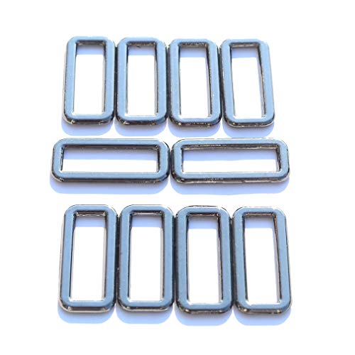 DGOL 30pcs 1 inch Thin Belt Bag Die Cast Rectangle Ring Buckles Webbing Strap Loops Adjuster Square Buckle in 3 Color