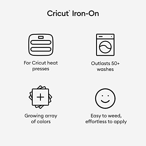 Cricut Everyday Iron On - 12” x 2ft - HTV Vinyl for T-Shirts - StrongBond Guarantee, Outlast 50+ Washes, Use with Cricut Explore Air 2/Maker, Neon Yellow