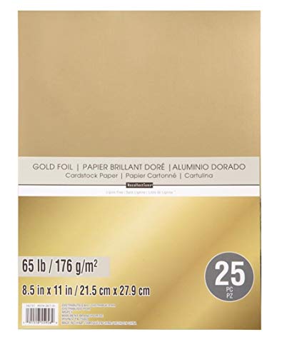 Gold Foil 65lb Cardstock Paper (2-Pack)