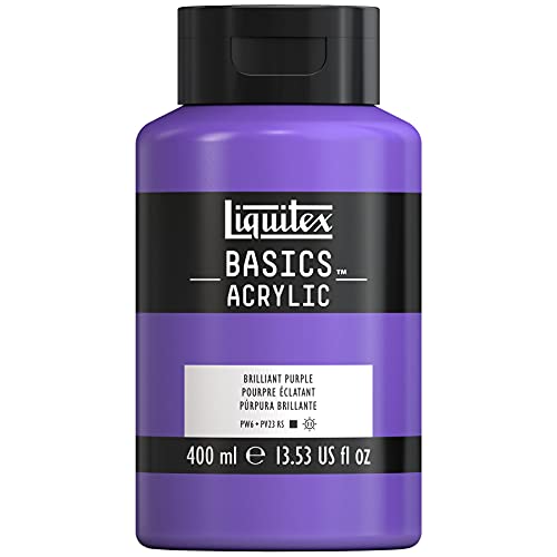 Liquitex BASICS Acrylic Paint, 400ml (13.5-oz) Bottle, Brilliant Purple