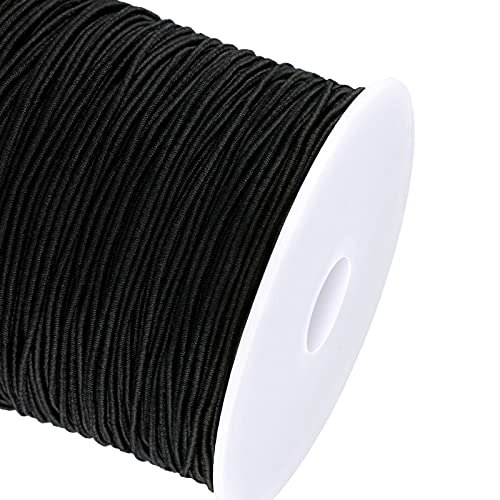 Black Elastic String for Bracelets 1 mm Elastic Cord Thread for Jewelry Making 100 Meters