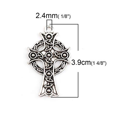 JGFinds Celtic Knot Charm Pendants in Antiqued Silver Tone, Themes of Tree of Life, Viking, Rune, Pagan, Irish, Wiccan and More, 20 Pack (Mixed Set, 2 of Each)