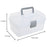 MyGift Clear Gray Empty First Aid Storage Box, Multipurpose Tackle Box, Plastic Sewing Box, Tool Box, Crafts Supplies Organizer Case with Handle and Removable Tray