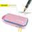 ECHSRT Large Pencil Case, Durable Pen Pouch with Big Capacity, Minimalist Portable Stationery Bag with Handle for College School & Office Pink