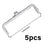 Jupean 5 PCS Metal Purse Frame, 3.3 Inch Silver Kiss Clasp Frame, Bag Kiss Clasp Lock for DIY Craft,Purse Making,Bag Making