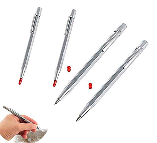 Fashionclubs 6" Tungsten Carbide Scribe and Etching Pen Carve Engraver Scriber Tools for Stainless Steel,Ceramics and Glass,Pack of 4
