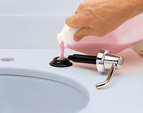 Bobrick B-8226 34 fl oz Capacity, 4" Thickness Lavatory-Mounted Soap Dispenser,Stainless Steel