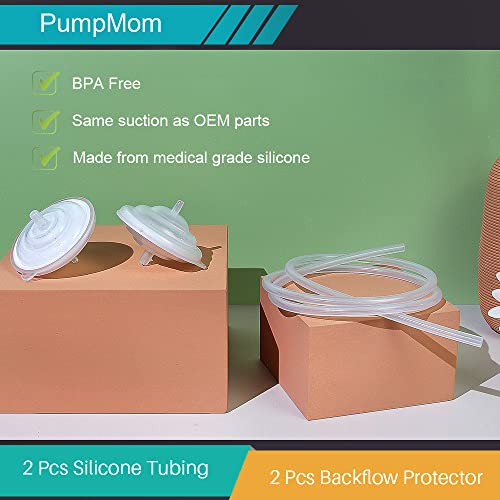 PumpMom Backflow Protector and Tubing for Spectra, Replacement Breast Pump Parts for Spectra S1 Spectra S2 Spectra 9 Plus (Not Original Spectra S2 Accessories)