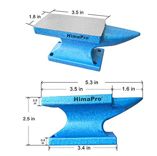 HimaPro Single Horn Anvil for Jewelry Making - 2.2 lbs Cast Iron Mini Anvil- A Wonderful Tool for Jewelry Making and Metal Stamping