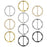 10 Pcs Silk Scarf Clip T Shirt Clips Shawl Clips for Women Waist Buckle Clip Scarves Clasp Gold Black Silver Round Clip Metal Clothing Ring Wrap Holder for Dress, 5 Styles()