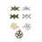 Honbay 50PCS Alloy Pentagram Crescent Moon Charms Pentacle Star Charms Pendant Lucky Witch Pendants for Earring Necklace Bracelet Jewelry Making and Crafting (2 Style)