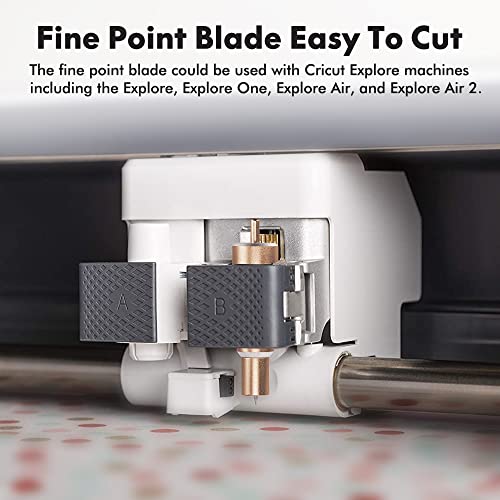 Fine Point Blade, Premium Fine Point Blade, Cutting Blade Perfect for Flat, Card Stock, Vinyl, and Faux Leather, Compatible with Explore Air 2, Maker, Maker 3, Explore One, Explore Air, Explore Air 3