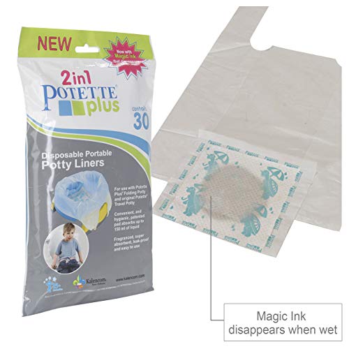 Kalencom Potette Plus Potty Seat Liners with Magic Disappearing Ink, 30 Count