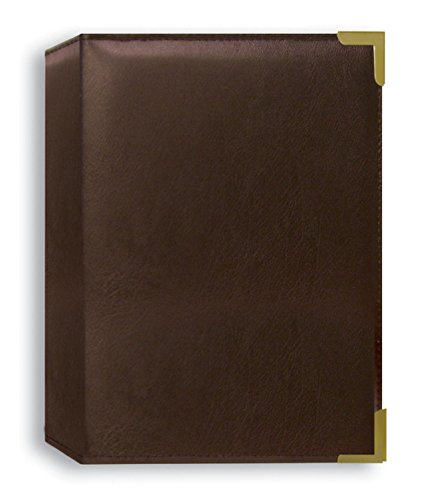 Pioneer Photo Albums Oxford Brass Corner Series Sewn Album, Brown