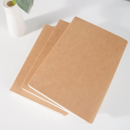 Kraft Cover Blank 100g Full Wood Paper Sketch Book - 112 Sheets / 224 Pages - 140 Millimeters by 210 Millimeters - 350gsm Kraft Paper Cover