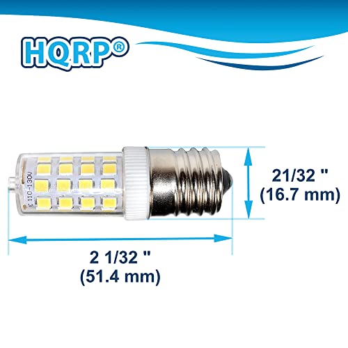 HQRP 5/8" Screw-in Base #2SCW, 195148, 8SCW Sewing Machine LED Light Bulb Replacement (110V, Cool White)