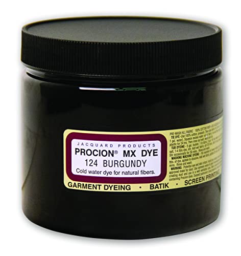 Jacquard Procion Mx Dye - Undisputed King of Tie Dye Powder - Burgundy - 8 Oz - Cold Water Fiber Reactive Dye Made in USA