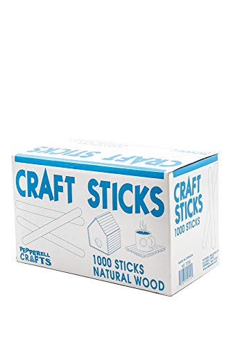 Natural Wood Craft Sticks, 4.25 Inch Popsicle Sticks for Ice Cream, Crafts, Waxing, Art Projects & Party Food Labels (1,000 Sticks)