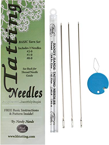 Handy Hands Pack of 3 (Y9) Yarn Tatting Needles, Gray