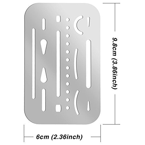 3 Pieces Eraser Erasing Shield Template Metal Stainless Steel Drawing Shield Drafting Tool