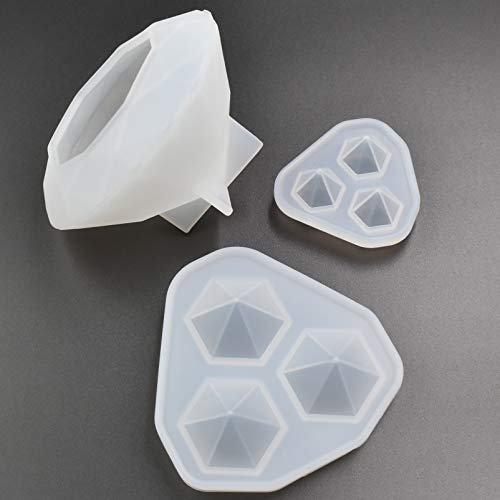 3 Style Diamond Shape Epoxy Mold Resin DIY Diamond Making Silicone Mold Kit