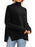 ANRABESS Womens 2022 Fall Sweaters Turtleneck Long Batwing Sleeve Spilt Hem Pullover Knit Sweater Tops B718heise-XL Black