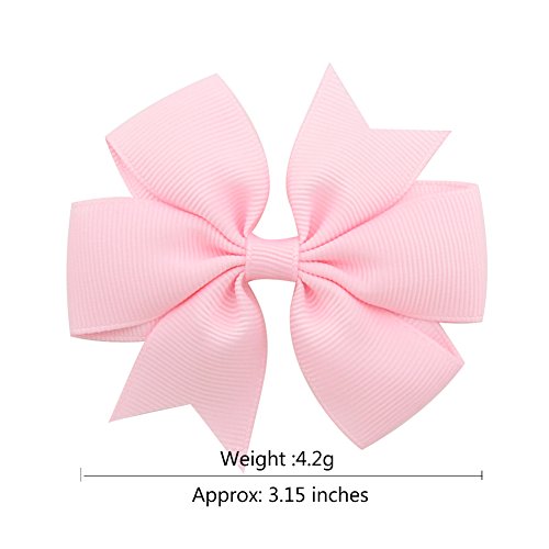 40PCS 3 Inch Hair Bows for Girls Grosgrain Ribbon Toddler Hair Accessories with Alligator Clip Bow for Toddler Girls Baby Kids Teens