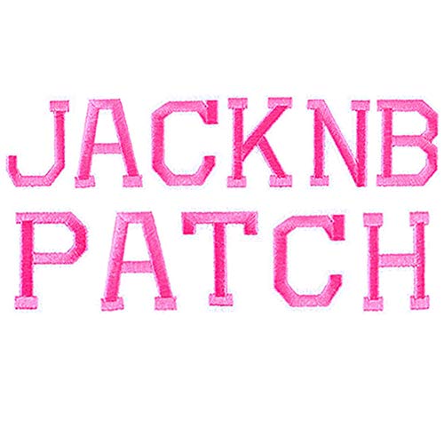 52 Piece Letter Iron on Patches Sew on Appliques Alphabet Patches Pink Letter A-Z Custom Name Patch for Girls Clothing Decorative DIY Badge Repair Patches for Hats Shoes Jeans Bags Clothes