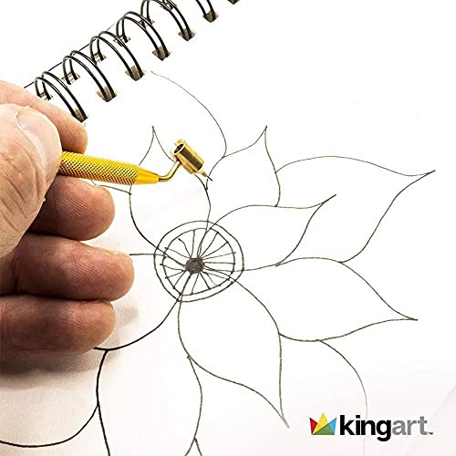 KINGART Fine Line Painting Pen 0.5mm Fine Line Brass Tips. Fluid Writer Paint Applicator Pen with Reservior, Prefect Tool for Drawing Lines, Lettering, Touching Up Paint & Scratch Repair