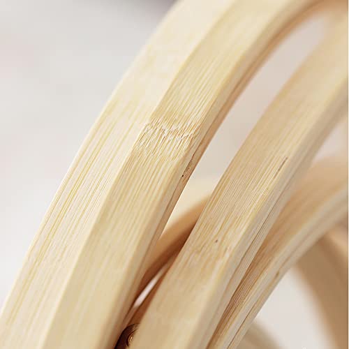 6 Pieces Embroidery Hoops Adjustable Bamboo Circle,Cross Stitch Hoop Ring Bulk Wholesale for DIY Craft Wedding Decoration (4 inch)