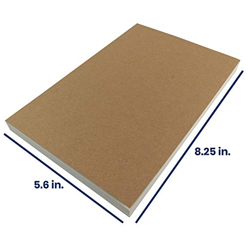 LayFlat Sketchbook - 5.5 x 8.25 Inches - Kraft Blank Note Book, 64 Sheets, Thick 100gsm Paper…