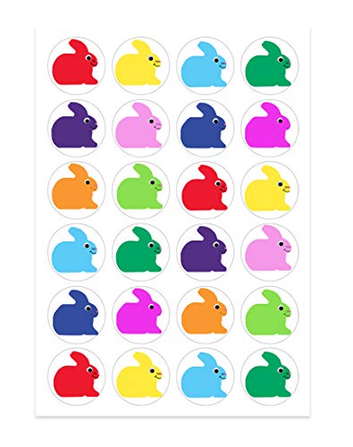Hygloss Bunny Sticker Animal Stickers Collection - For Arts & Crafts, Scrapbooking, Activity Books, Planners - 3 Sheets