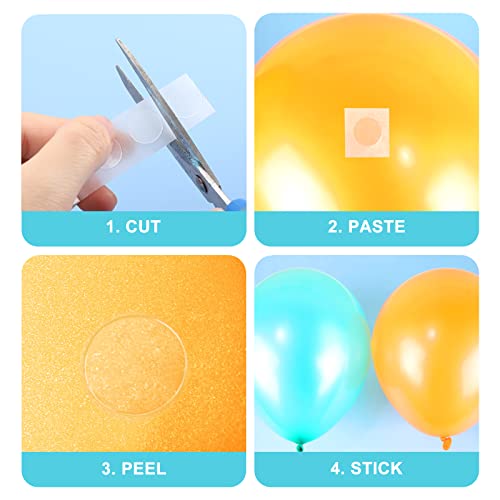 Surard Glue Points, 1000 12mm/0.47" 10 Rolls Poster Putty Adhesive Clear Balloons Dots Tape Removable Double Sided Non Trace Stickers for Wedding Decoration, Art Craft, Party Supplies 100 Pcs/Roll