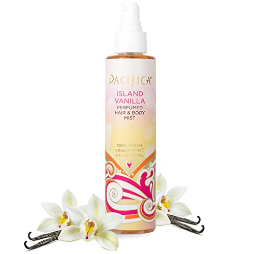 Pacifica Beauty, Island Vanilla All Natural Hair and Body Mist Spray, 100% Vegan, Cruelty & Phthalate & Paraben-Free, Clean Fragrance, 12 Fl Oz, Pack of 2